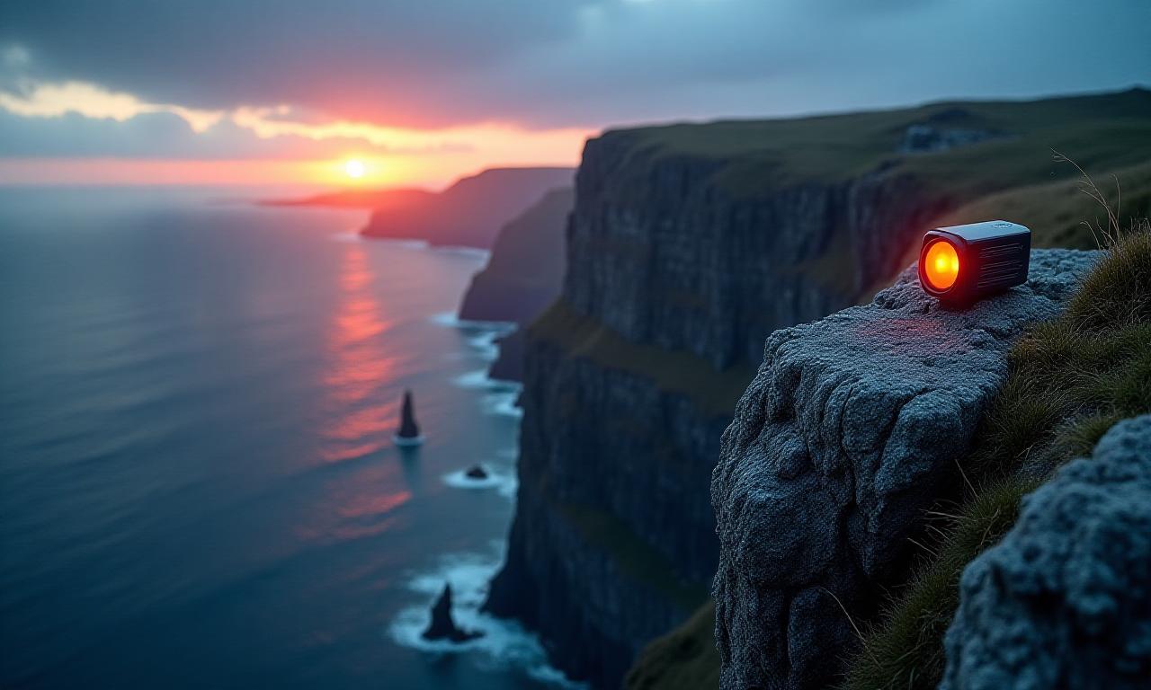 Coastal data monitoring at dusk